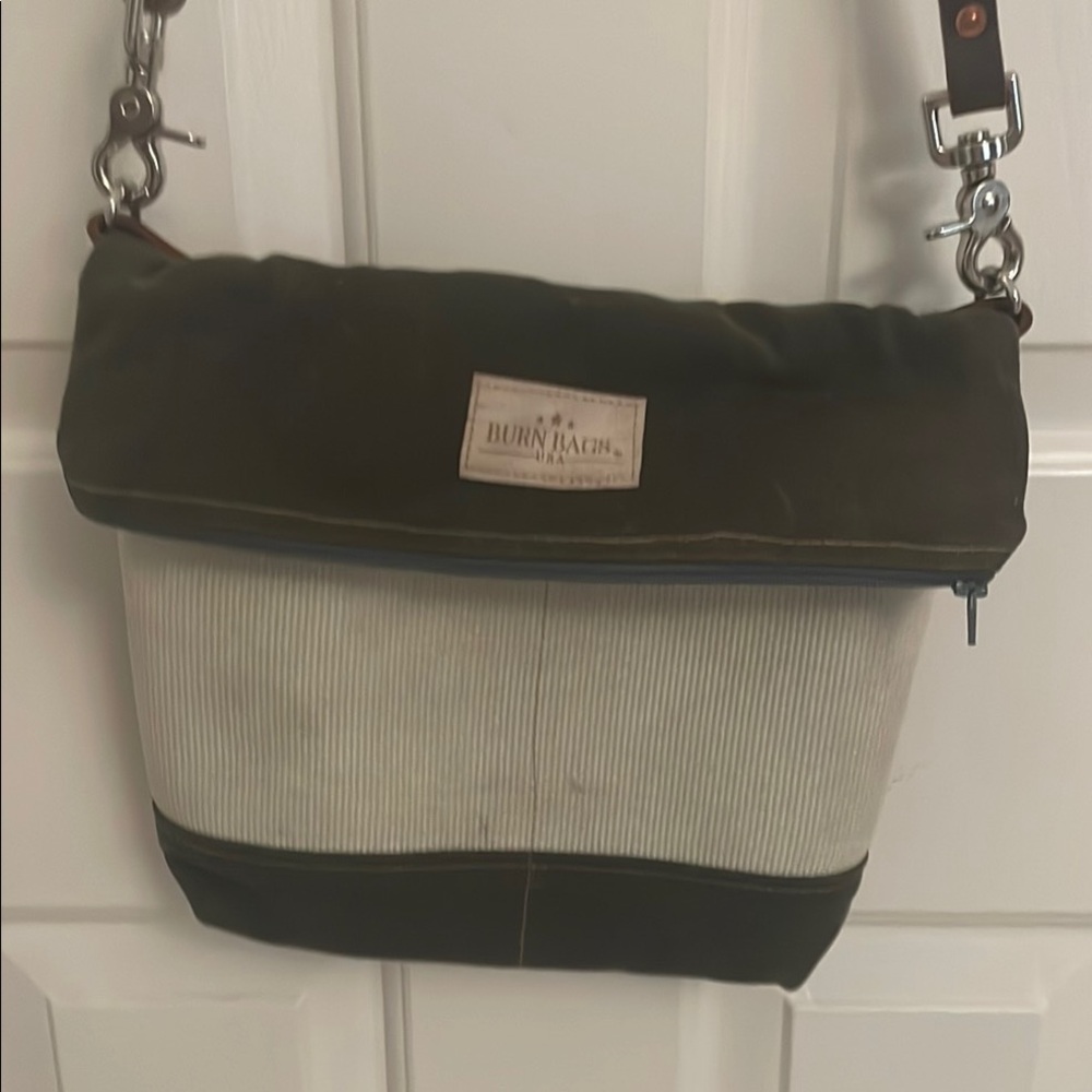 Green and Cream Womens crossbody